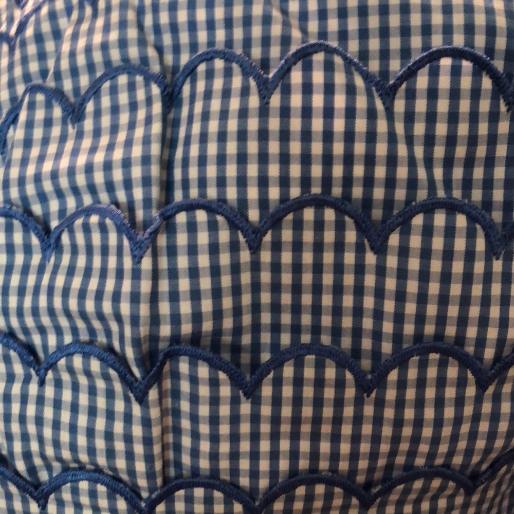 Lilly Pulitzer gingham blue strapless dress, Sz 4